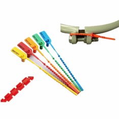 8 inch High Security Pull-Tight Plastic Seals Red-50 Pack