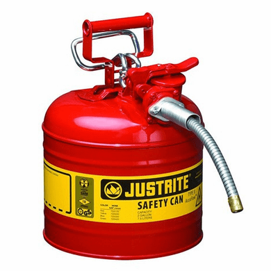 Accuflow Type II Steel Safety Can <br>2 gallon |  9" x 5/8" Hose <br><font color="#008000" >Free Shipping</font>