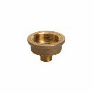 Adapter, Verticle 3/4" male npt inlet x 2" female npt outlet, All Brass