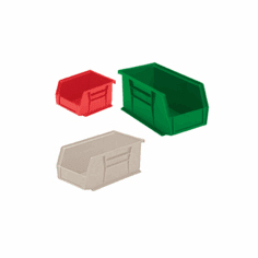 AkroBins 75 lb Capacity 14 x 14 x 6 x 12 Black 6 Pack