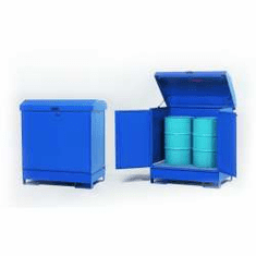 All-Steel Spill Containment Pallets Enclosed, 2-drum  1200 LB Capacity