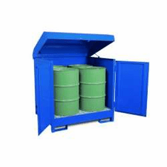 All-Steel Spill Containment Pallets Enclosed, 4-drum  2400 LB Capacity
