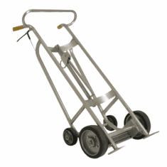 Aluminum Drum Trucks, Solid Rubber Wheel With Brakes,For Steel Drums