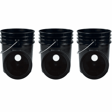Black 5 Gallon Buckets and Spout Lids Food Grade Combo 3 Pack <Font color="red"> Special Combo Free Shipping</font>