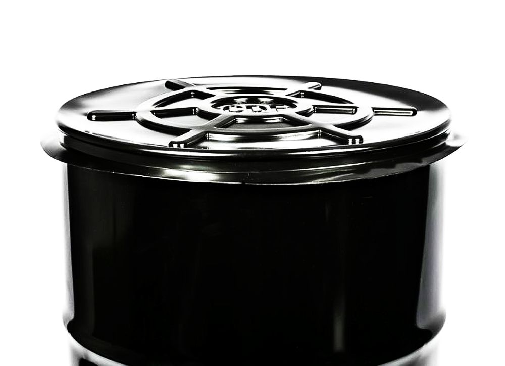 Black, 55 Gallon TightHead Polyethylene Drum Cover Black Plastic
