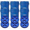 Blue 5 Gal Gallon Plastic  Buckets & Gamma Seal Lids  Food Grade Combo 6 Pack <Font color="red"> Special Combo Free Shipping</font>