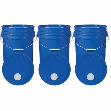 Blue 5 Gallon Buckets and Spout Lids Food Grade Combo 3 Pack <Font color="red"> Special Combo Free Shipping</font>