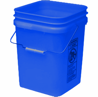 Blue Economy Square 4 Gallon Plastic Bucket, 18 Pack<br><font color="#FF0000">Free Shipping</font>