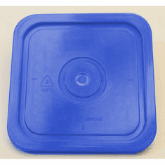 Blue Lid for 4-Gallon Square Plastic Buckets  18-Pack, No Gasket, FDA-Compliant<br><font color="#FF0000">Free Shipping</font>