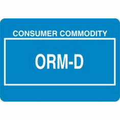 Blue ORM-D, Consumer Commodity 1 3/8 x 2 1/4   1,000 Pack