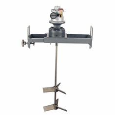 Bracket Mount Drum Lid Mixer, Air Motor,1&frac12; hp, 2-9" props