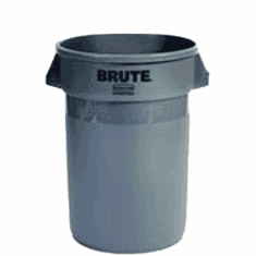 BRUTE Round Containers  without lid 32 gal - Gray