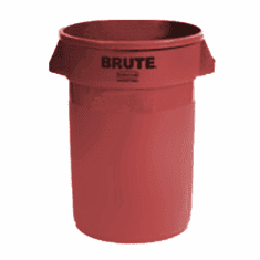 BRUTE Round Containers  without lid 32 gal - Red