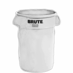 BRUTE Round Containers  without lid 32 gal - White