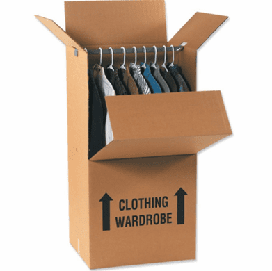 Cardboard Corrugated Wardrobe Packing Moving Boxes 20" x 20" x 45",<BR>5 Bundle Pack