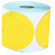 Colored Circle Labels 1.5"   500 Per Roll   Yellow
