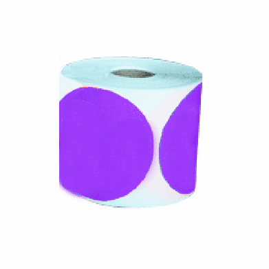 Colored Circle Labels 3/4"  1,000 Per Roll   Purple