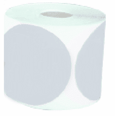 Colored Circle Labels 3"      500 Per Roll   White