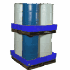 Contain Drum Leaks on Trailers Econo-Stacker  48 x 48 x 10  2-Pack Blue