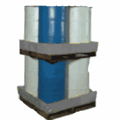 Contain Drum Leaks on Trailers Econo-Stacker  48 x 48 x 10  2-Pack Gray