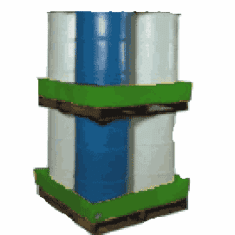 Contain Drum Leaks on Trailers Econo-Stacker  48 x 48 x 10  2-Pack Green