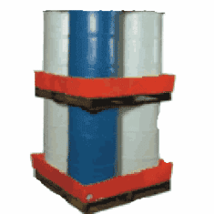 Contain Drum Leaks on Trailers Econo-Stacker  48 x 48 x 10  2-Pack Red