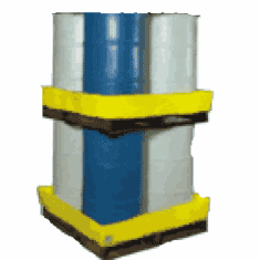 Contain Drum Leaks on Trailers Econo-Stacker  48 x 48 x 10  2-Pack Yellow