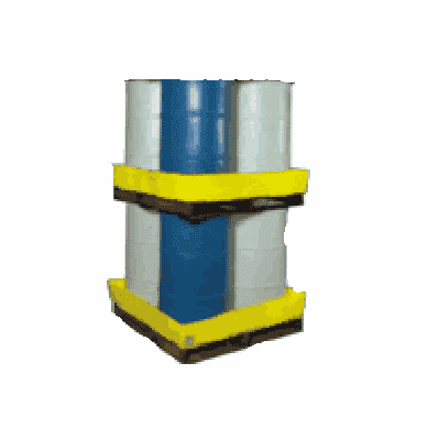 Contain Drum Leaks on Trailers Econo-Stacker 48 x 48 x 10 2-Pack Yellow