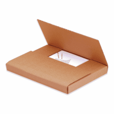 Corrugated Cardboard Bookfolds 12 1/8" x 9 1/8" x 2", 50 Kraft color Bundle Pack