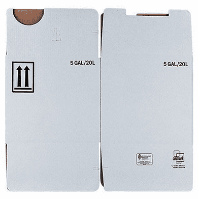 Corrugated Cardboard  Carton For 5 Gallon Cubitainer | Unassembled |11 7/8" L x 11 7/8" W x 11 7/8" H