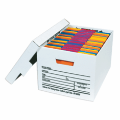 Deluxe Cardboard Corrugated File Storage Boxes 15" x 12" x 10", 12 Case Pack