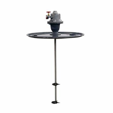 Direct-Drive Drum Lid Mixer, Air Motor,1&frac12; hp,5" prop