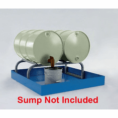 Double Horizontal Drum Cradle Rack  Steel, 600 lb Capacity, Rust-Resistant