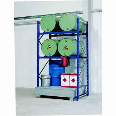 Drum Containment Rack Systems - 8 Drum, 66 Gal Sump