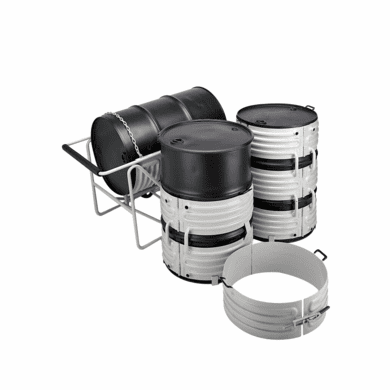 Drum Cradle Style, Carbon Heat or Cool 55 Gallon Drums 5" Wheels
