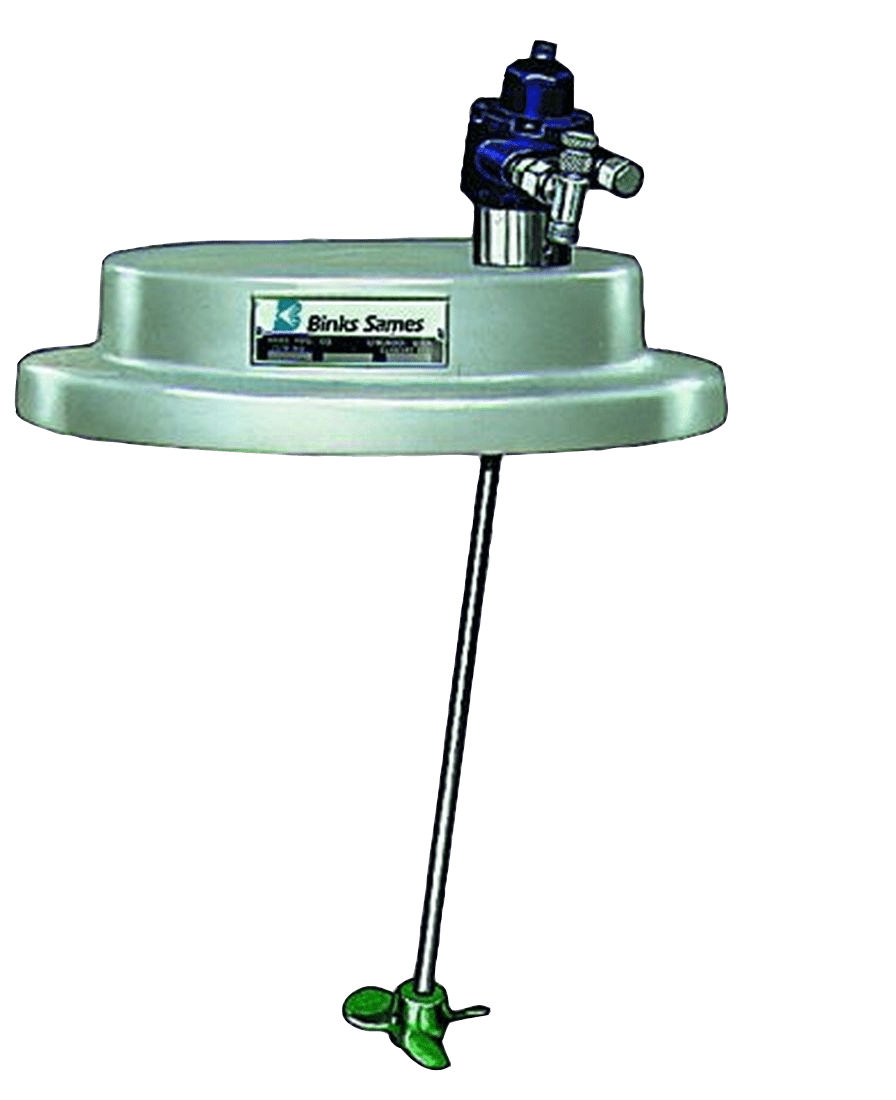 Drum Mixer, 5Gallon Bucket or Pail, Binks®1 Prop, 3 1/8 Inch Diameter, NoSplash Air Operated