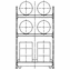 Drum Rack with Spill Containment Sump - 4 Drum Horizontal - 4 Drum Vertical - 3 Levels - 54 x 36 x 96  8 Drum Containment Rack Systems
