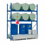 Drum Rack with Spill Containment Sump - 6 Drum Horizontal - 6 Drum Vertical - 3 Levels  96 x 36 x 96  12 Drum Containment Rack Systems