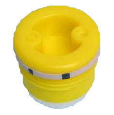 Dual-Action Drum Bung Cap Vent Plug Octagonal Polypropylene 3/4" NPS 10 Pack