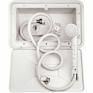 Dura Faucet  DF-SA170-WT - Plastic White Exterior Shower Box Kit<font color="Red"> Free Shipping</font>