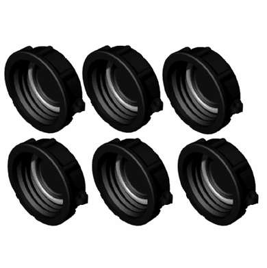 Dust Cap, 2"X 1" European Female Buttress, for Ball Valve - 6 Pack