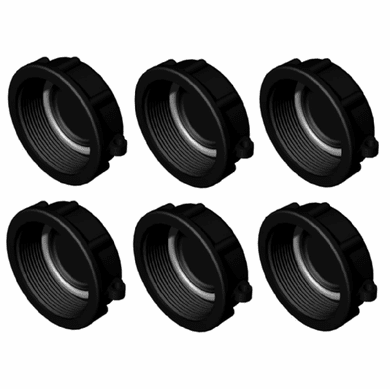 Dust Cap, 2"X1" FNPT Deep Cap for US MNPT Ball Valves - 6 Pack