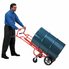 Easy to Maneuver Drum Truck with Swivel Casters, Moldon Rubber