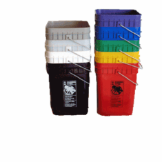 Economy Square 4 Gallon Plastic Buckets<br><font color="#FF0000">Free Shipping This Item!</font>