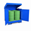 Enclosed 4-Drum Steel Spill Pallet, 2,400-Lb Capacity