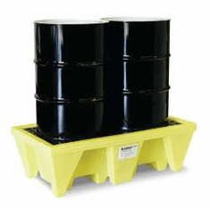 Enpac In-Line Spill Pallets Save Floor Space 2-Drum No Drain