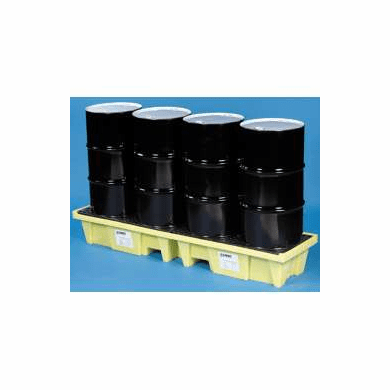 Enpac In-Line Spill Pallets Save Floor Space 4-Drum No Drain