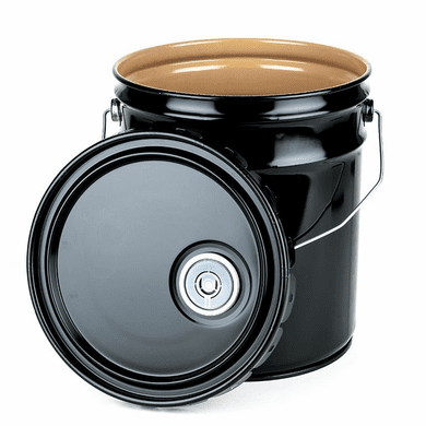 Epoxy Lined 5 Gallon Open-Head Steel Pail With Spout Cover