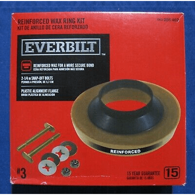 Everbilt Reinforced Wax Ring with Bolts #3 <br><font color="Red"> Free Shipping</font>