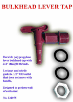 FAUCET BULKHEAD TAP 3/4"